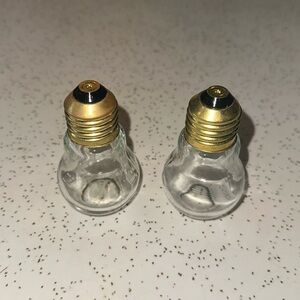 Vintage light bulb salt & pepper shakers!  Never used!